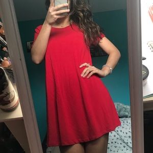 Red Flowy Dress
